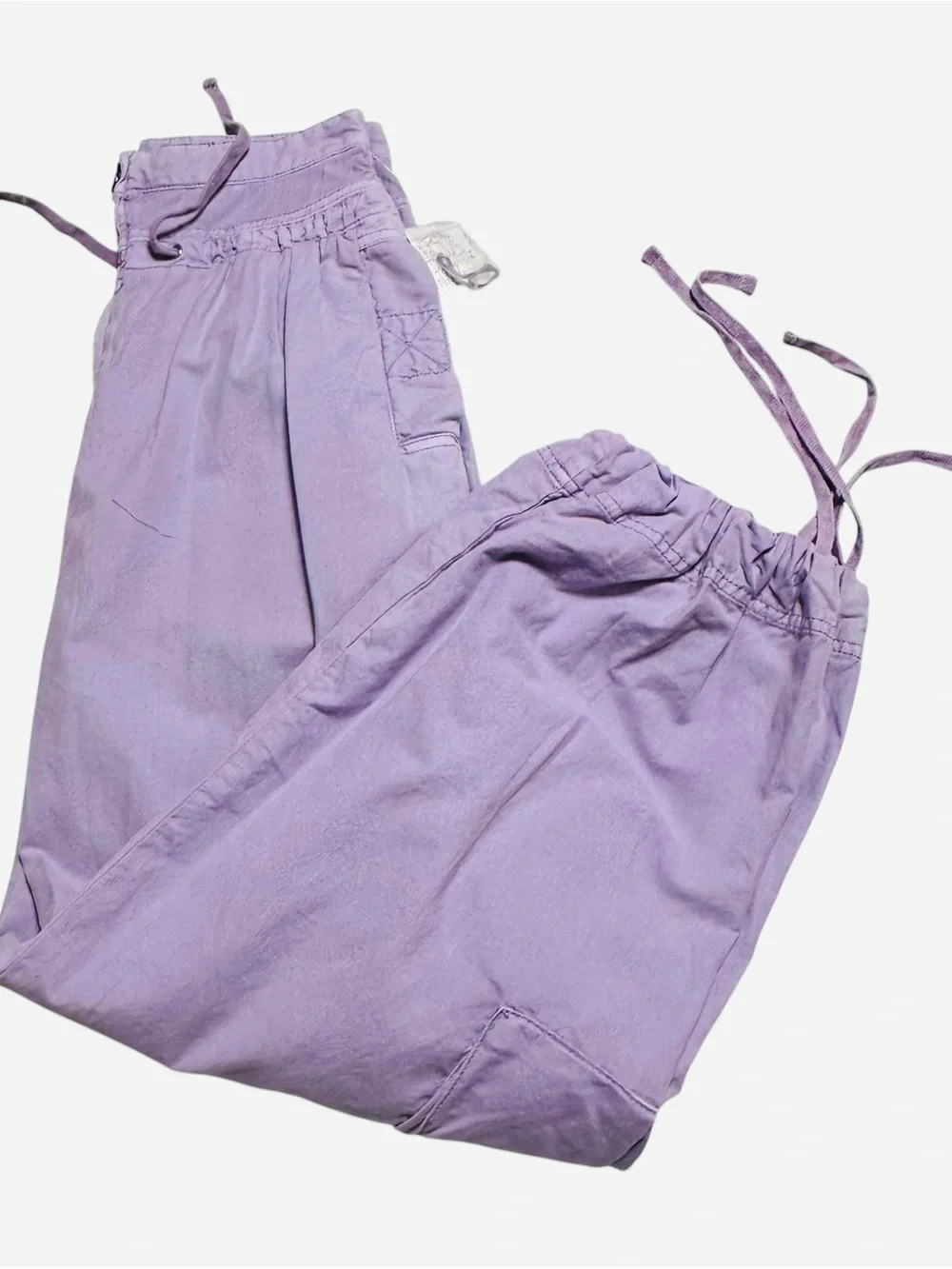 Free People NEW Fly Away Parachute Cargo Pants In Lavender Sz.0 Bohemian Fairy